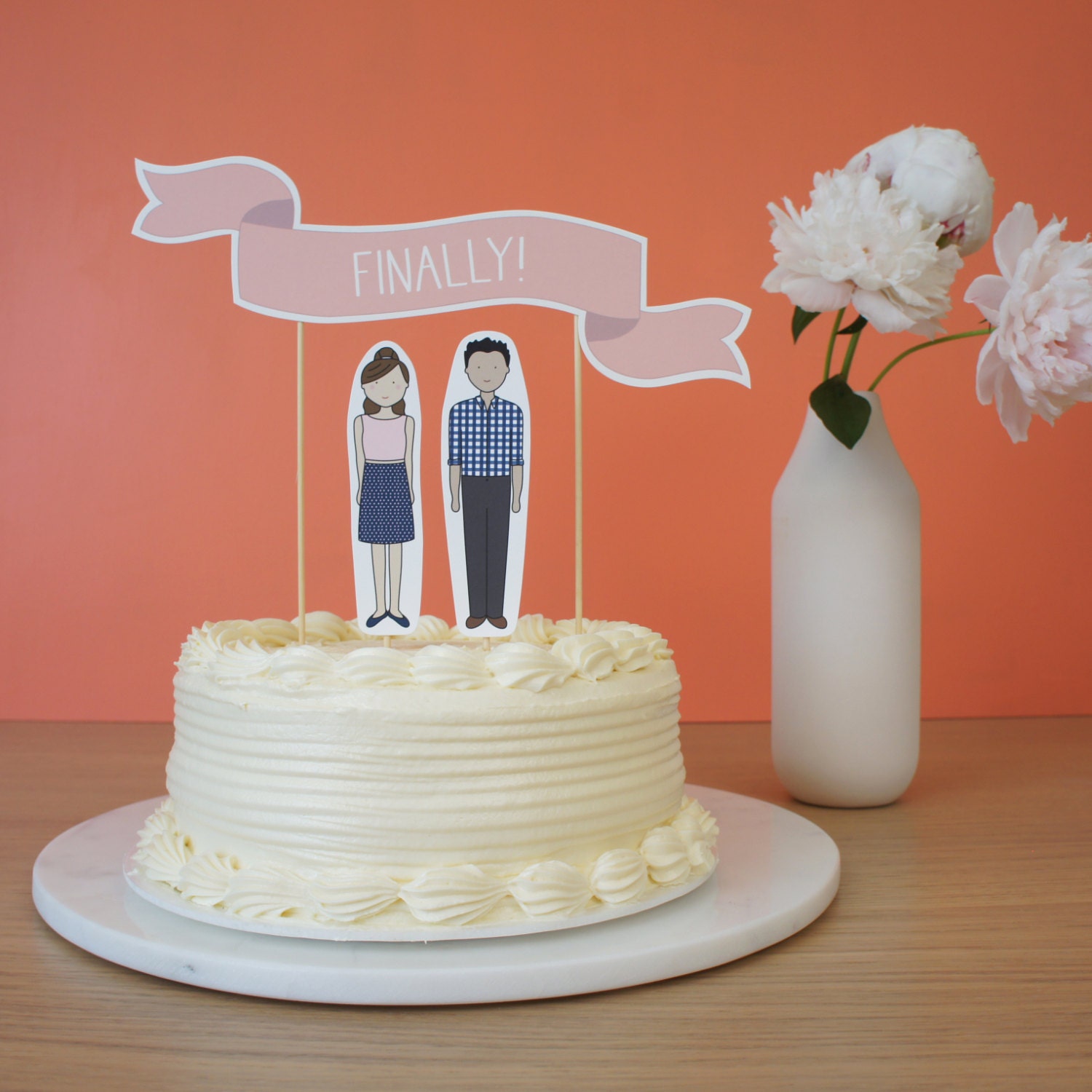 Personalized Wedding Shower Cake Topper Engagement Party Etsy