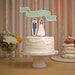 Wedding Cake Topper - Custom Names Cake Topper Banner No. 2 / Personalized Bride and Groom Cake Toppers