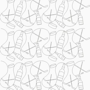 Beer & Hockey e2e, edge to edge, digital quilting file