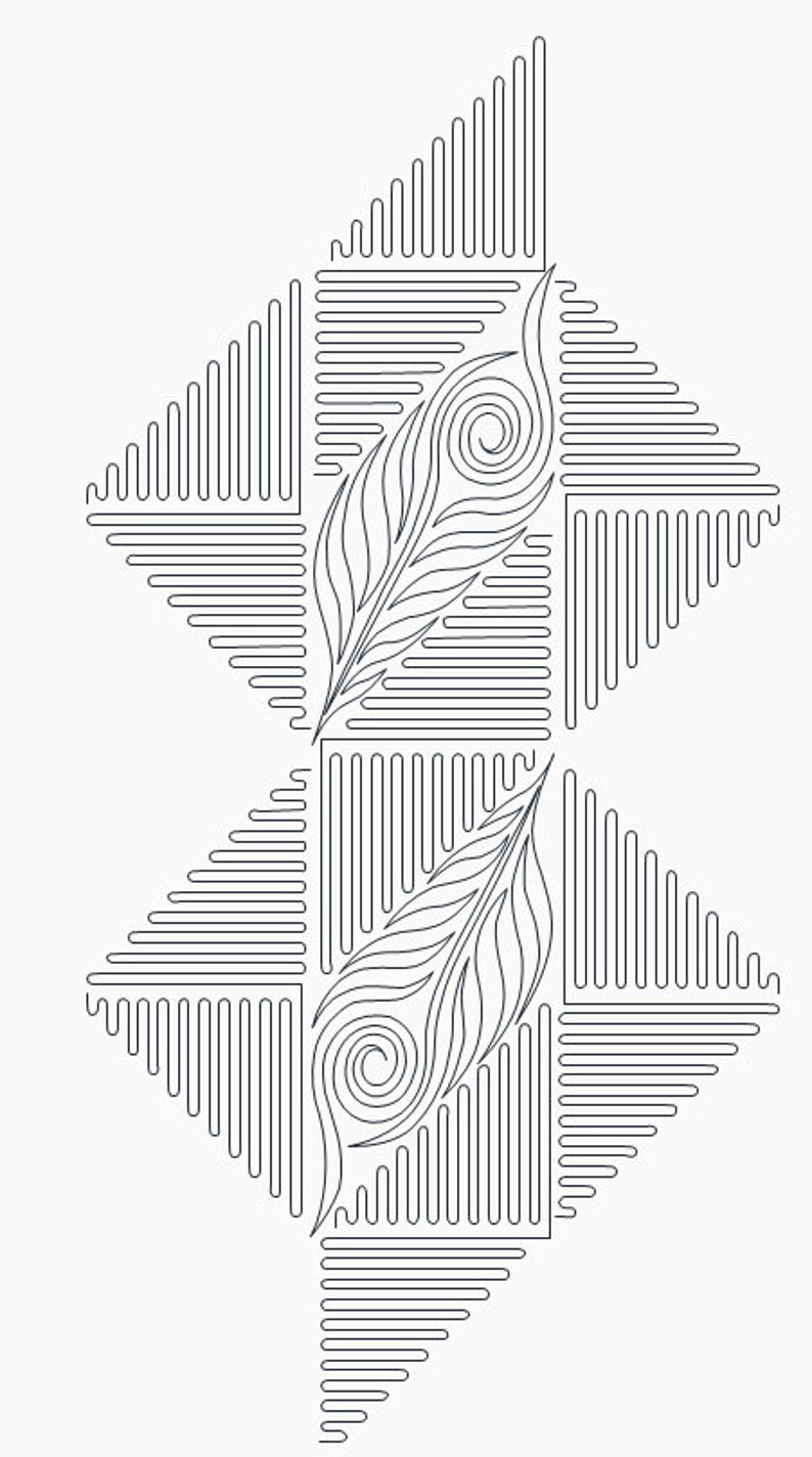 Triple Twist Digital Quilting Design Etsy