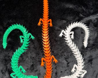 Custom Articulated Dragon Figurine – 3D Printed Posable Desk Decor