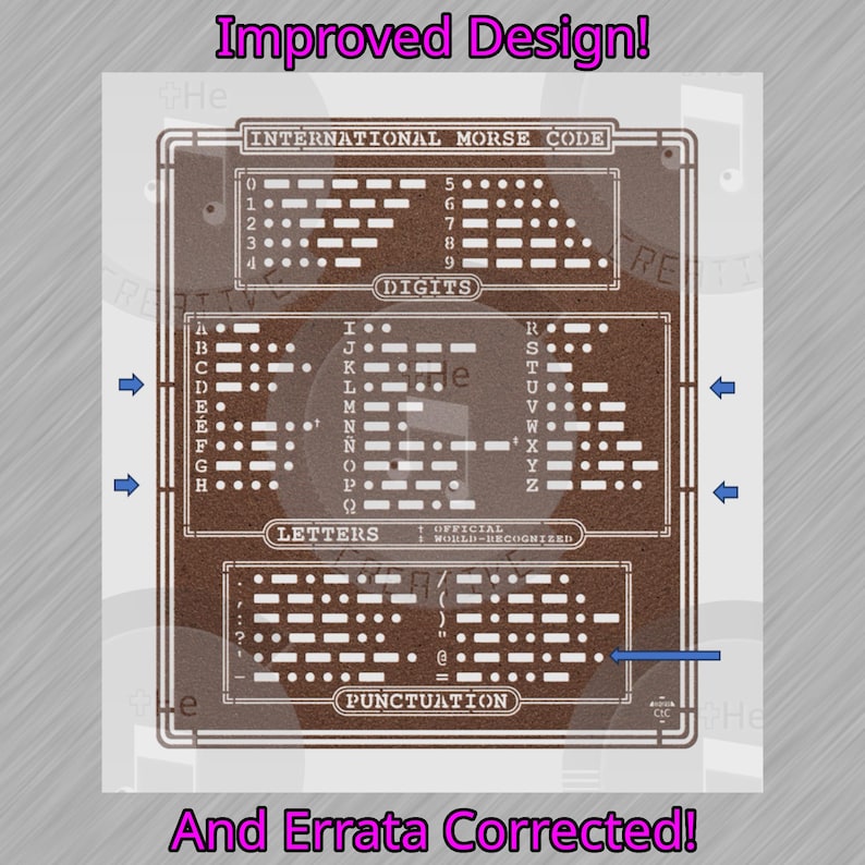 Morse Code Chart Wall Art – International Morse Code Metal Sign, Secret ...