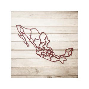 Mexico&#39;s States - Estados Unidos Mexicano - Metal Wall Map
