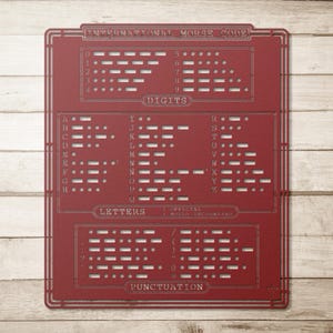 Morse Code Chart Wall Art – International Morse Code Metal Sign, Secret Message Decor