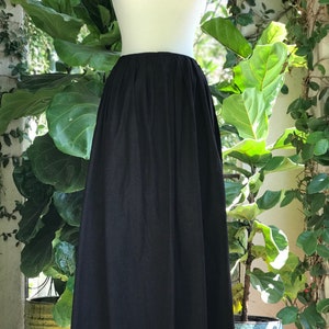 Vintage Victorian Maxi Skirt Professionally Dyed Black