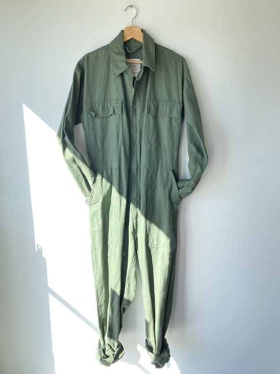 Vintage Army Flight Jumpsuit w Zipper