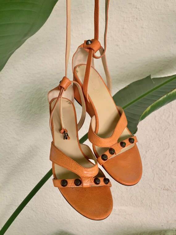 Vintage Balenciaga Orange Sandals