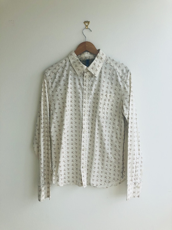 Vintage Novelty Glasses Print Shirt