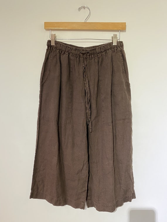 Vintage Eskandar Brown Linen Gauchos