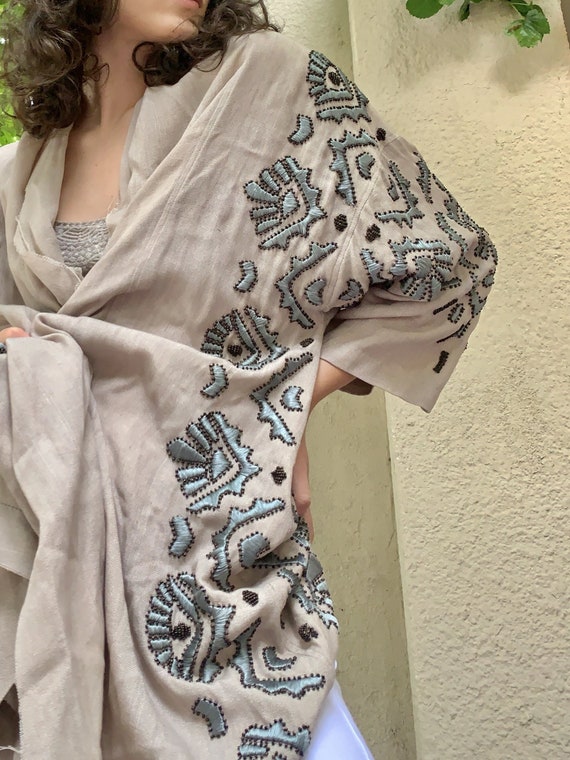 Of Two Minds Linen Robe Dress