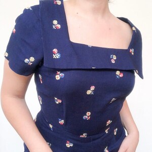 Vintage Floral Embroidered Dress