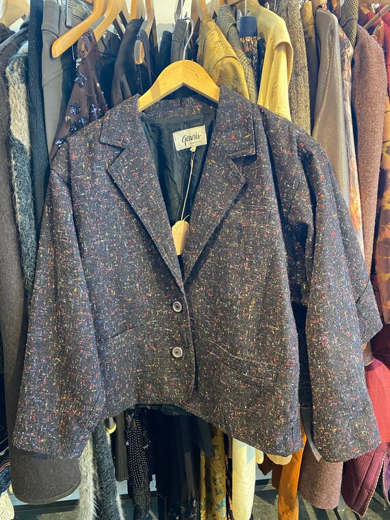 Vintage Genesis Brown Confetti Jacket Gem