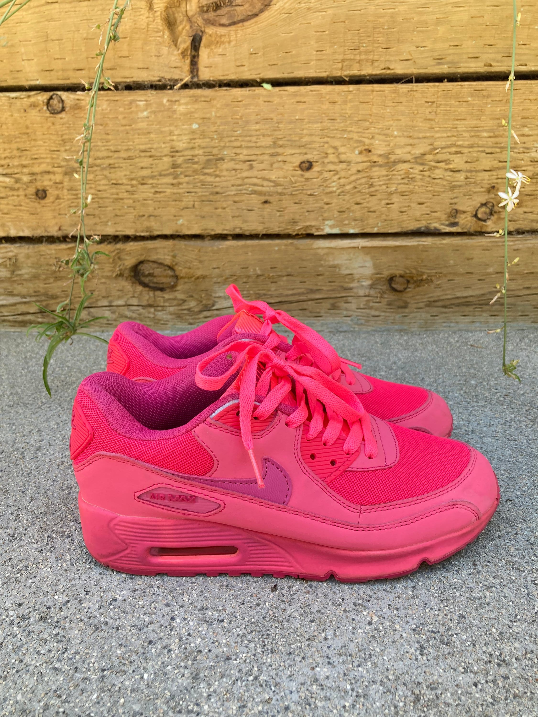 Nike Air Max Women's Neon Pink Sneakers - Etsy