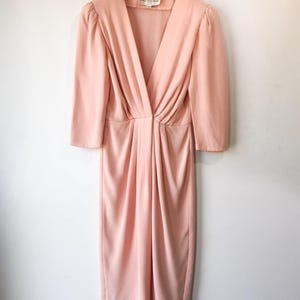 Vintage Oscar de la Renta Bonwit Teller Pink 80s Dress
