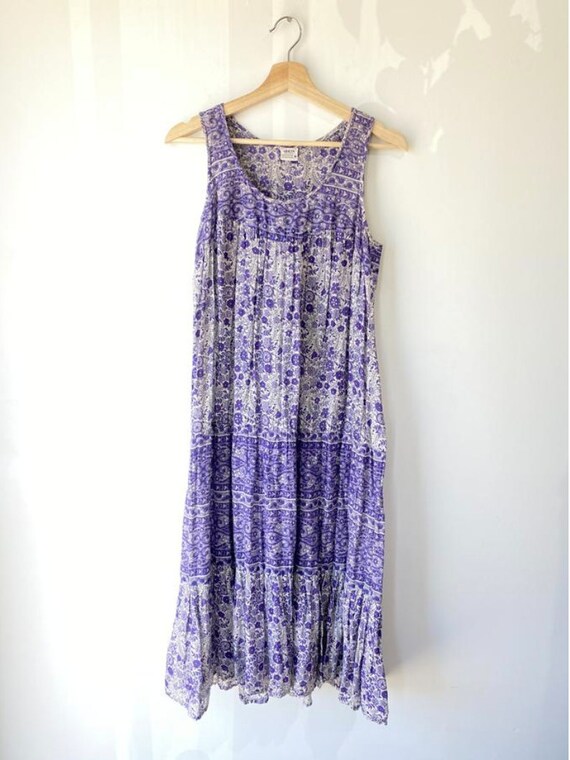 Vintage Geeta Indian Block Print Dress