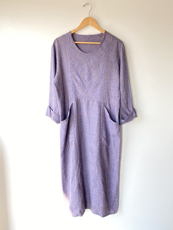 Flax Lavender Linen Dress