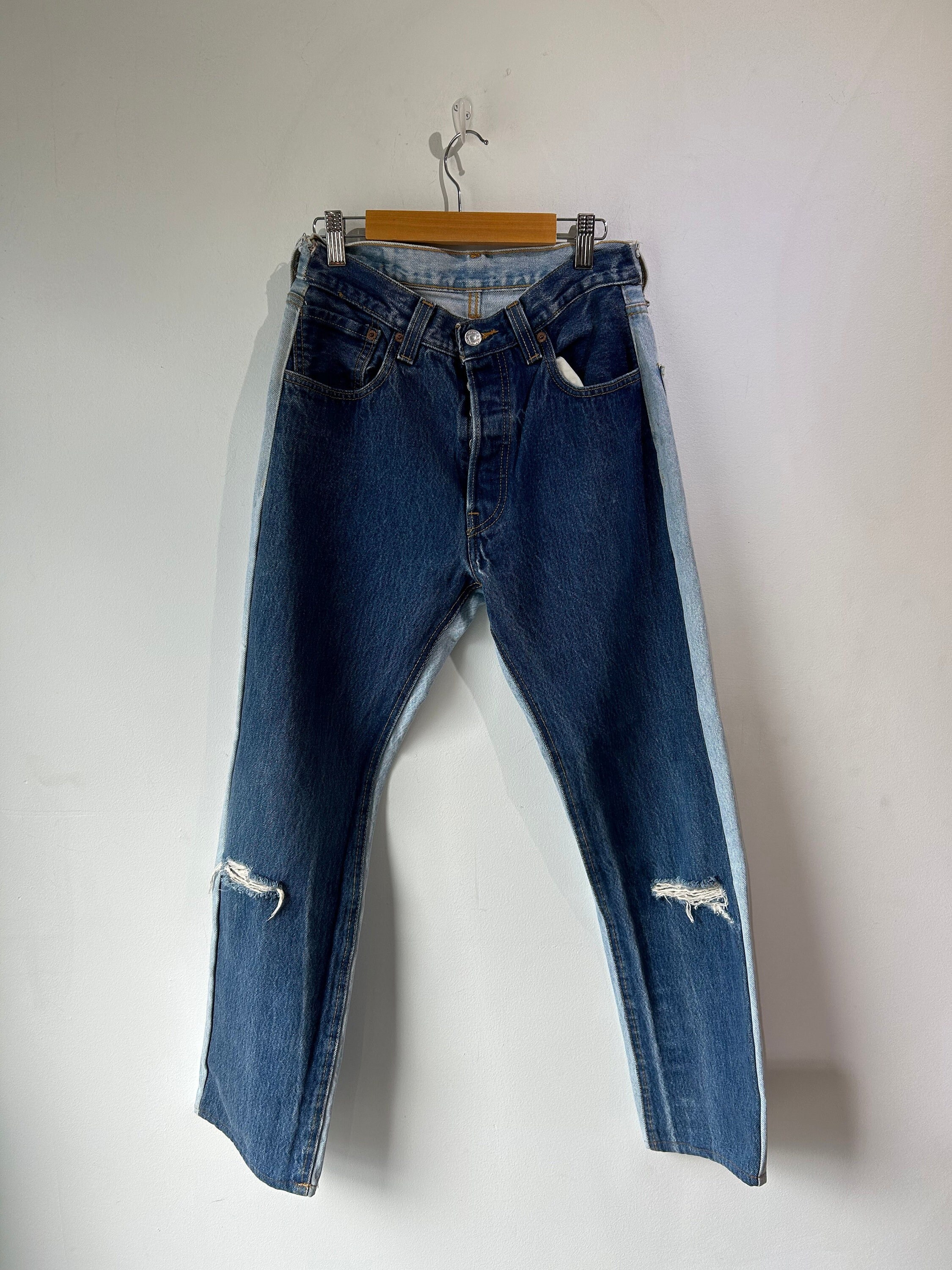 Vintage Re done Levis Light and Dark Jeans Etsy UK