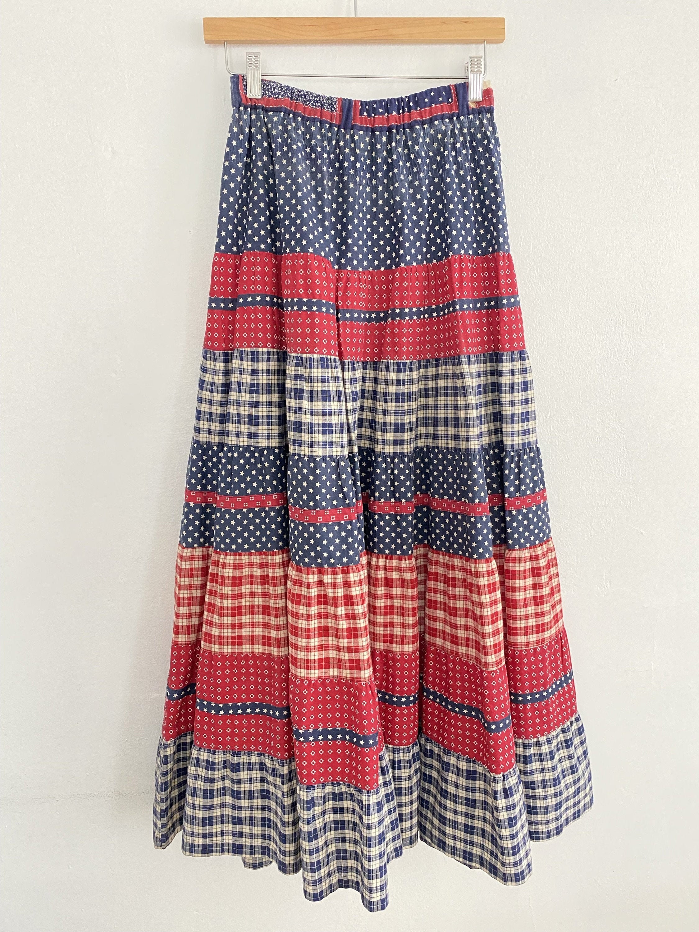 Vintage Fourth of July Maxi Skirt - Etsy