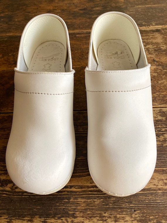 Dansko White Clogs