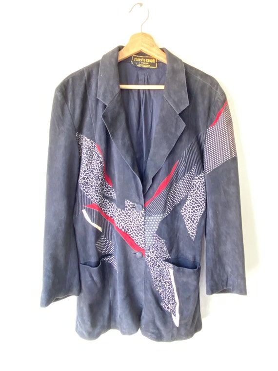 Roberto Cavalli Suede Jacket with Stars