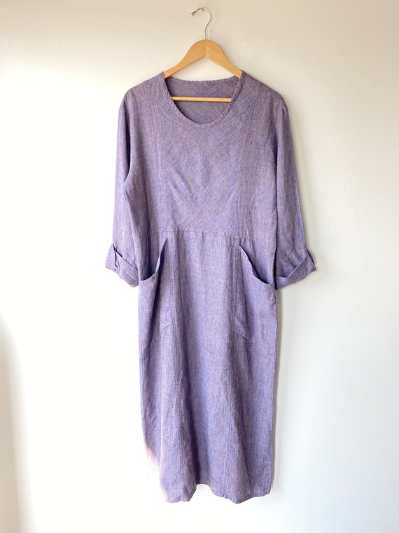 Flax Lavender Linen Dress