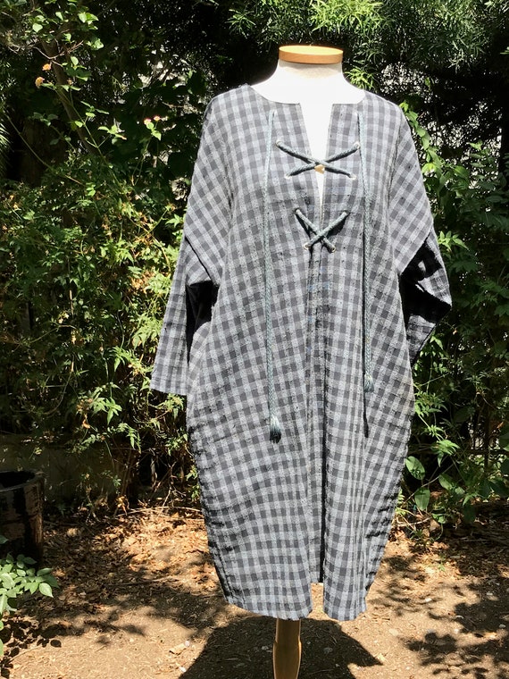 Vintage Gingham Shift Dress