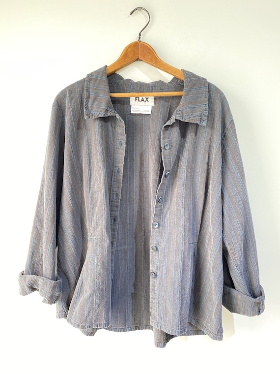 Vintage Flax Grey Linen Jacket