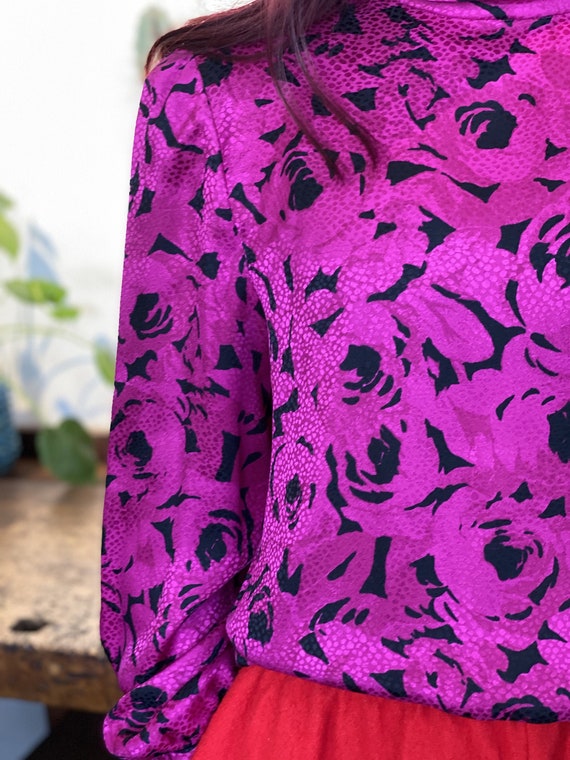 Albert Nippon Floral Puff Sleeve Blouse