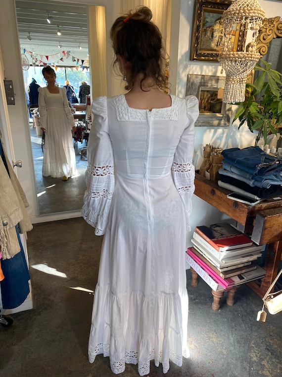 Very Early Vintage Laura Ashley Wedding Dress - image 3