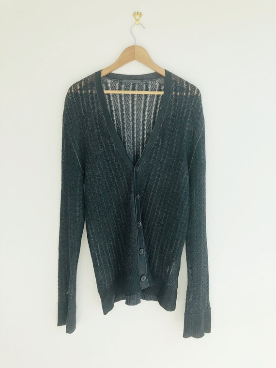 John Varvatos Cable Knit Cardigan