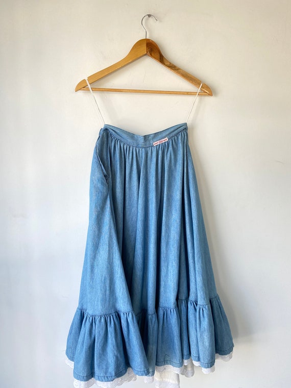 Vintage Jean St. Germain Blue Skirt - image 2