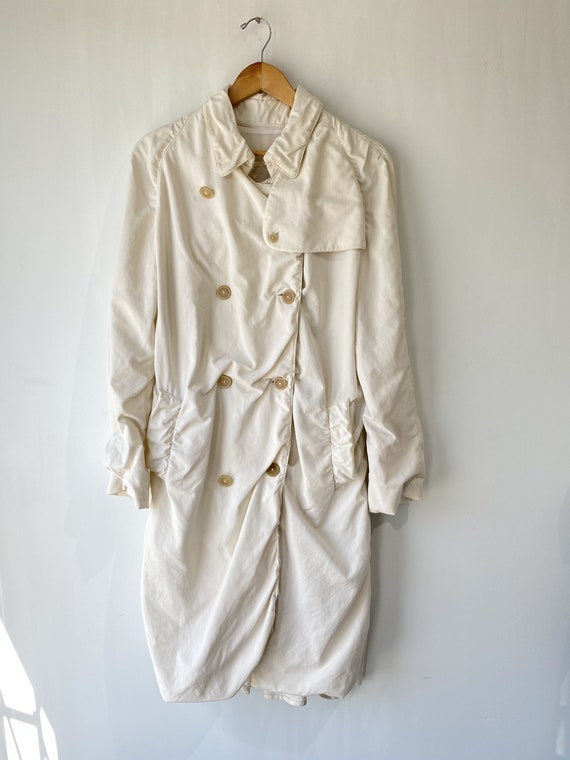 Vintage Burberry White Trench Coat