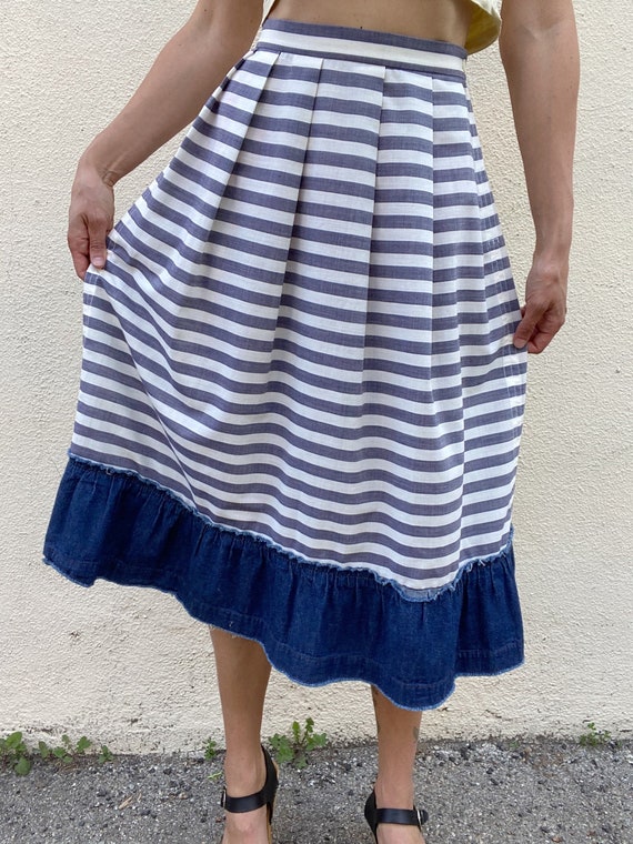 Comme De Garcons Striped Cotton Skirt - image 6