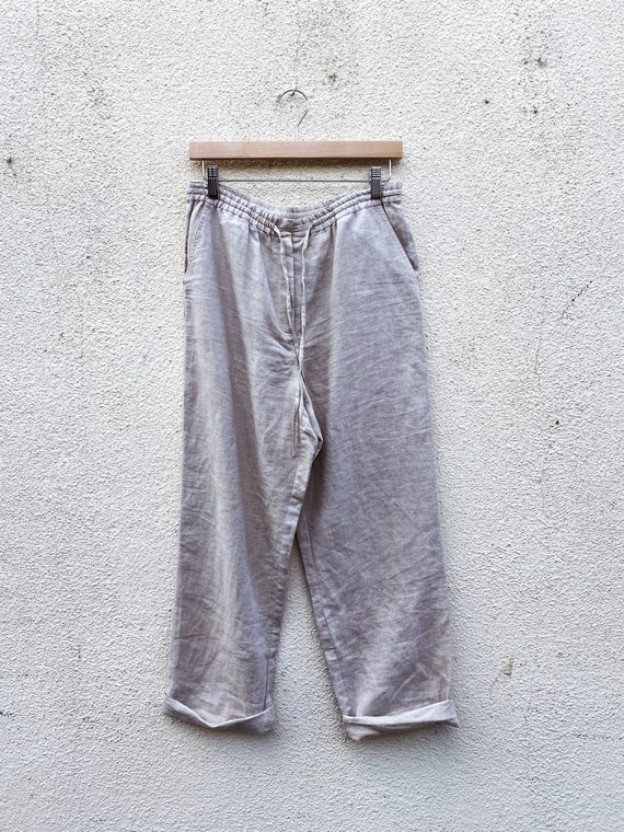 Oatmeal Linen Pants