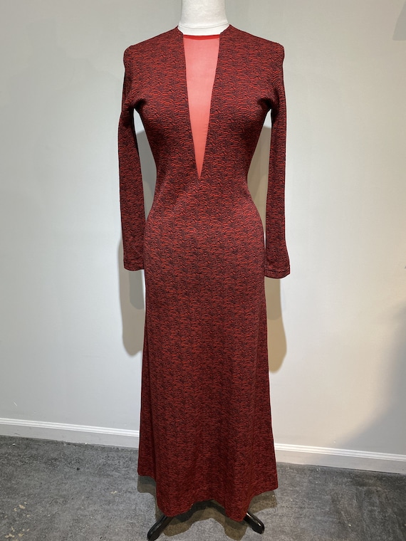 1960s Rudi Gernreich Plunging V Neck Knit Dress