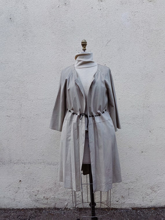 Rozae Nichols Perforated Leather Duster