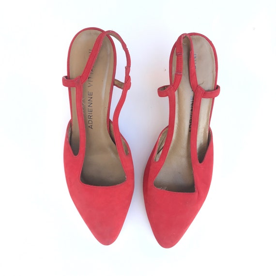 red slingback kitten heels