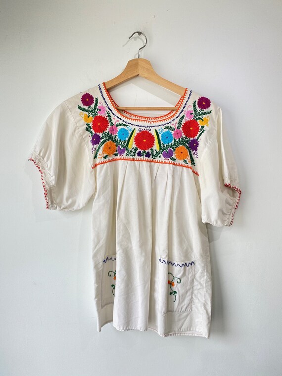 Colorful Mexican Embroidered Top - image 1