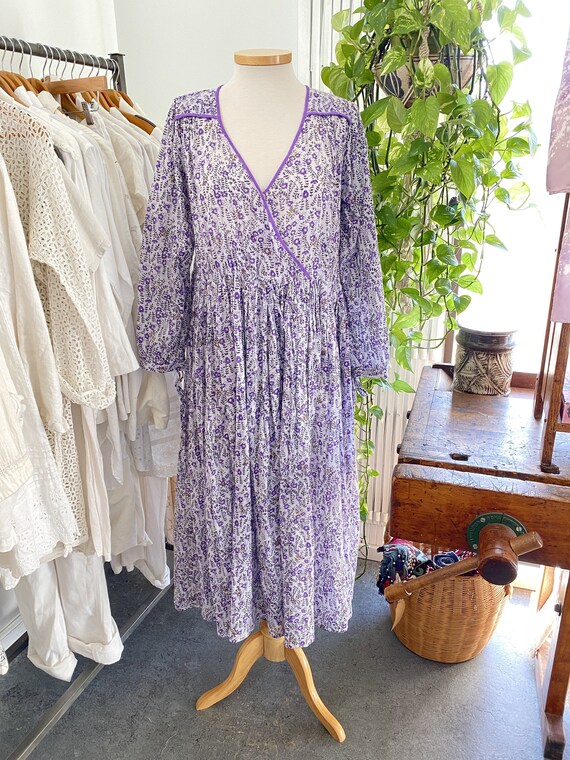 Blue Boheme Lavender Floral Dress