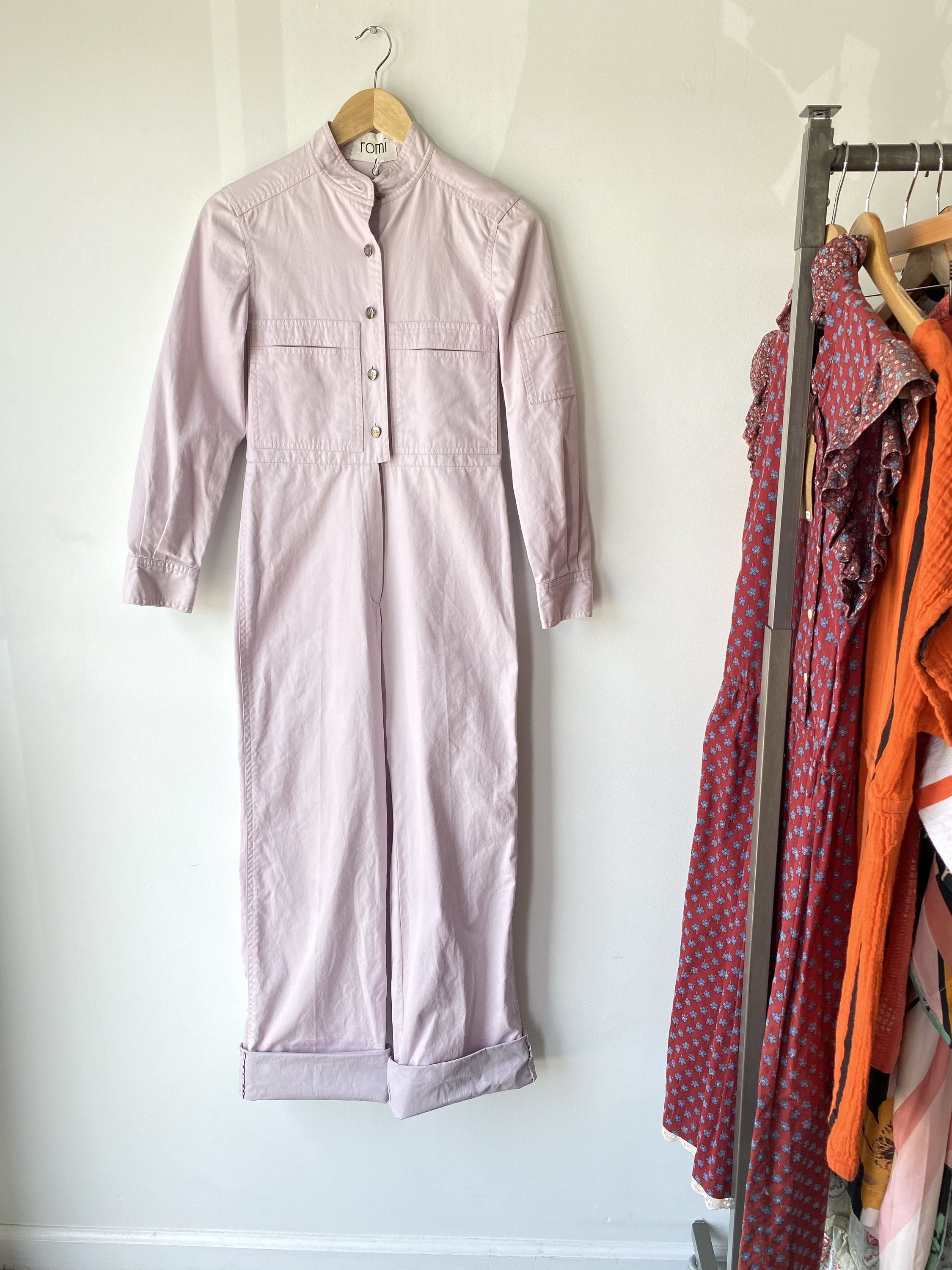 Romi Lavender Utility Jumpsuit - Etsy