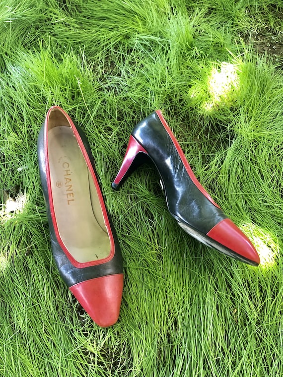 Vintage Chanel Black & Red Pumps -  Ireland