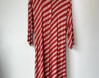 Vintage Issey Miyake Striped Red Dress