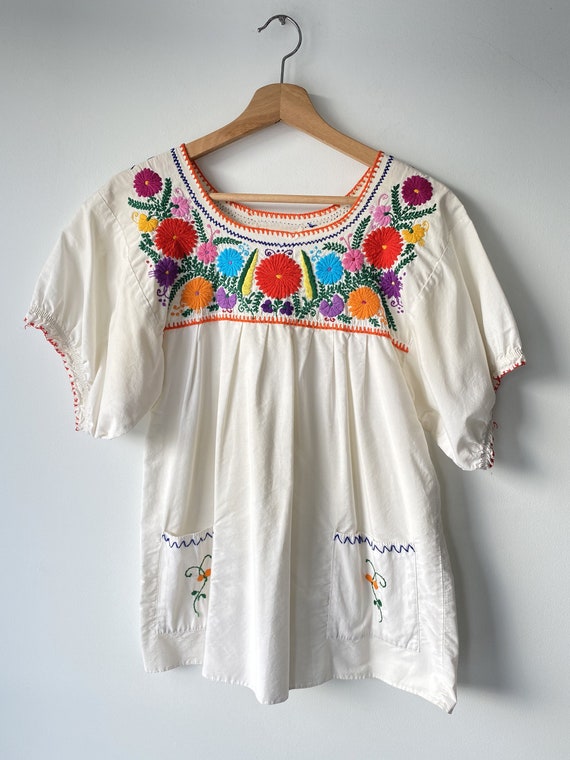 Vintage Mexican Embroidered Top