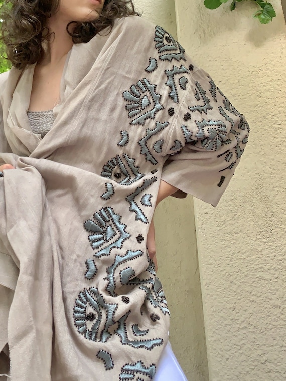 Of Two Minds Linen Robe Dress
