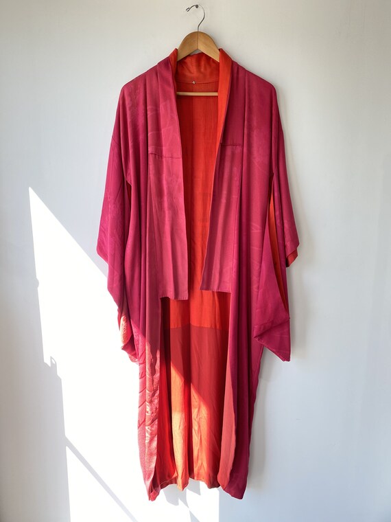 Vintage 1920's Red Silk Robe
