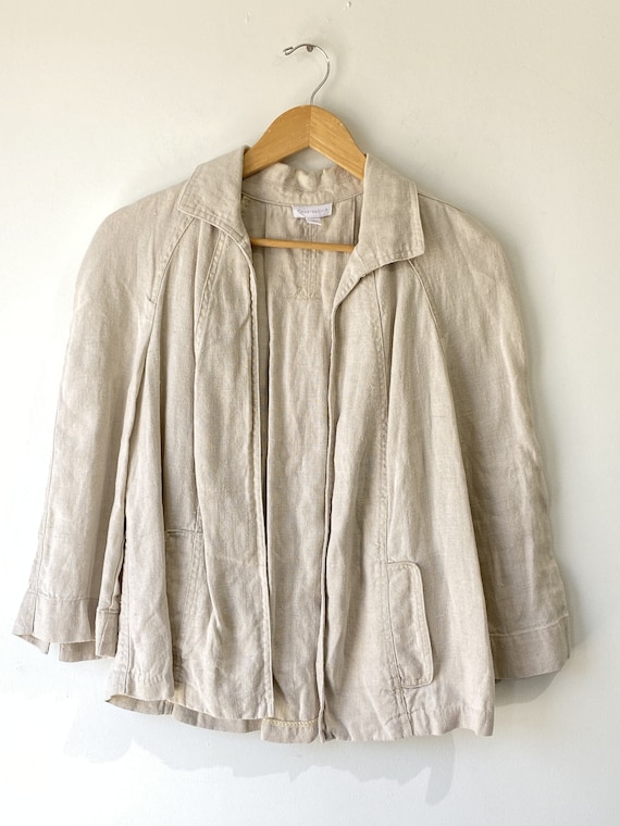 Vintage Charter Club Oatmeal Linen Jacket