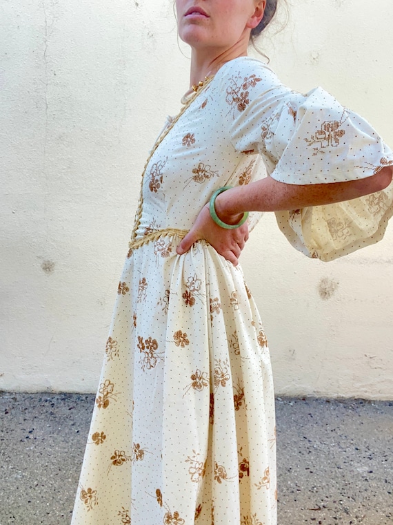 Vintage Gunne Sax Black Label Dotted Floral Dress - Gem