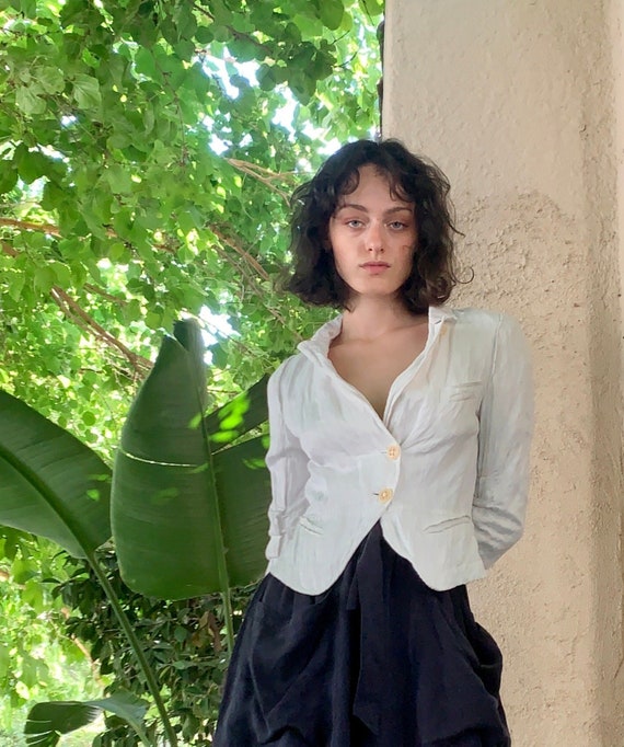 Ann Demeulemeester White Blazer