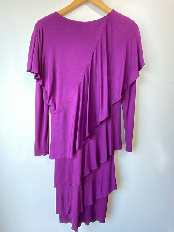 Vintage Holly Harp Purple Tiered Dress - image 3