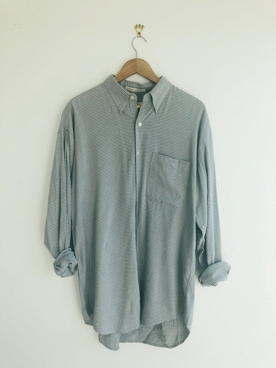 Perry Ellis Blue Gingham Shirt